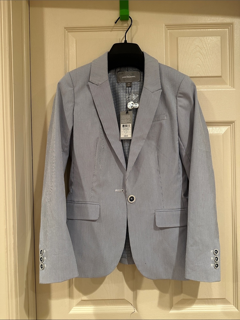 Johnston & Murphy Light Blue Men's Single-Button Sport Coat